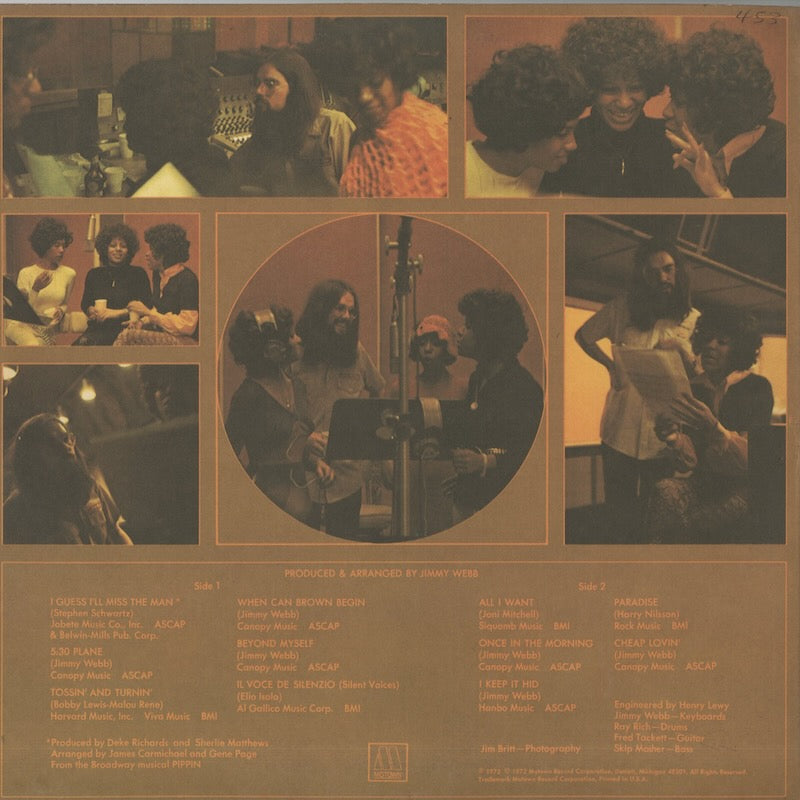 The Supremes / シュプリームス / Produced And Arranged By Jimmy Webb (M756L)
