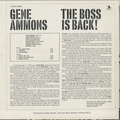 Gene Ammons / ジーン・エモンズ / The Boss Is Back! (PRT 10023)
