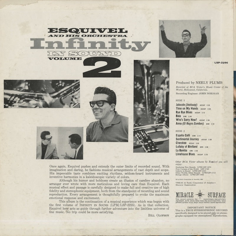 Esquivel / エスキヴェル / Infinity In Sound Volume 2 (LSP-2296)