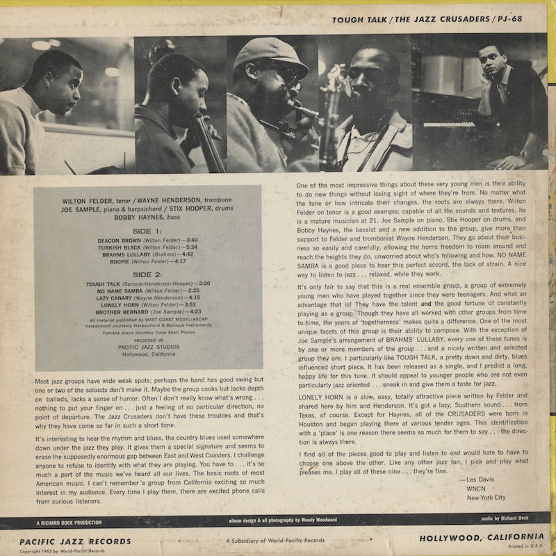 The Jazz Crusaders / ジャズ・クルセイダース / Tough Talk (PJ-68)