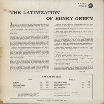 Bunky Green / バンキー・グリーン / The Latinization Of Bunky Green (LPS780) USオリジナル盤