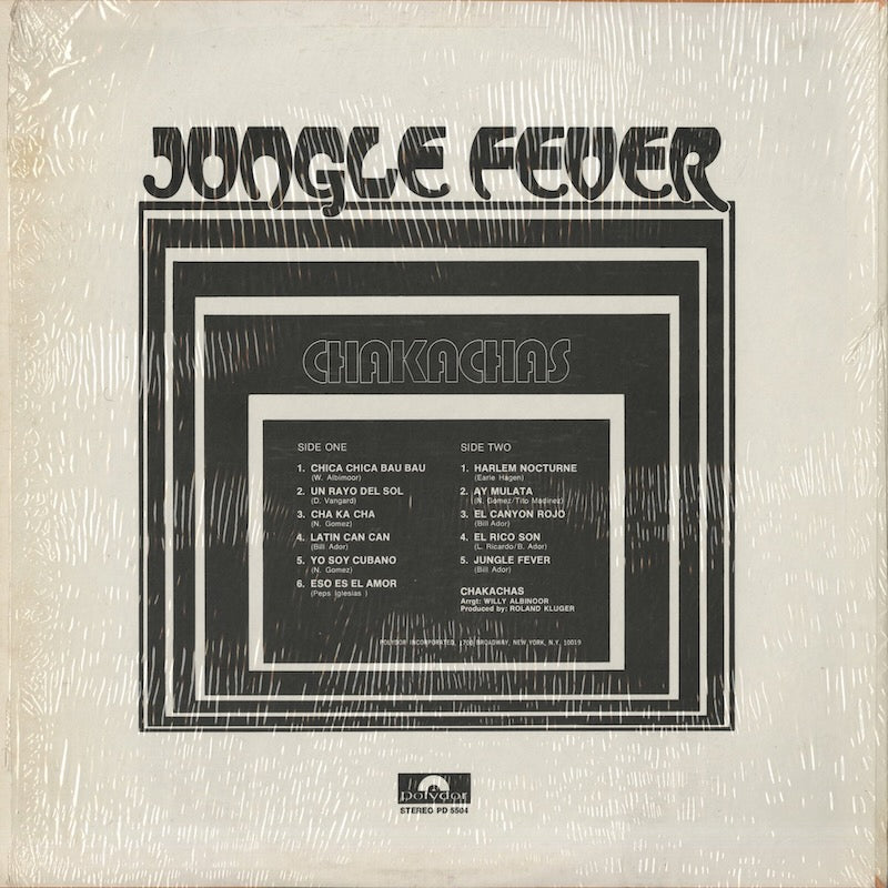 Chakachas / チャカチャス / Jungle Fever (PD5504)