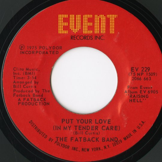 Fatback Band / ファットバック・バンド / Spanish Hustle / Put Your Love -7 (EV229)