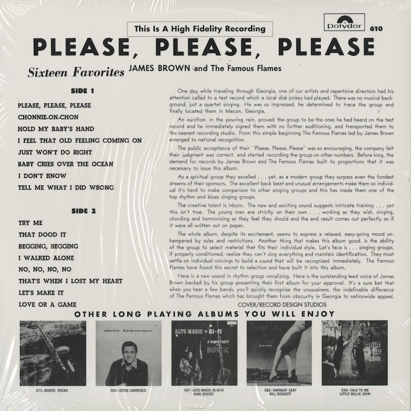 James Brown / ジェームス・ブラウン / Please Please Please