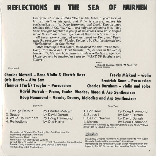 Doug Hammond - Reflections In The Sea Of Nurnen (NA5214) LP 2022 US Now Again｜新品LP