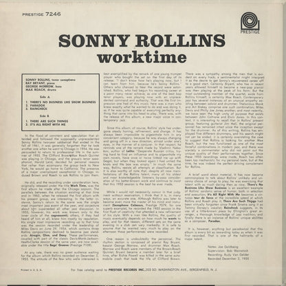 Sonny Rollins / ソニー・ロリンズ / Worktime (PRST7246)