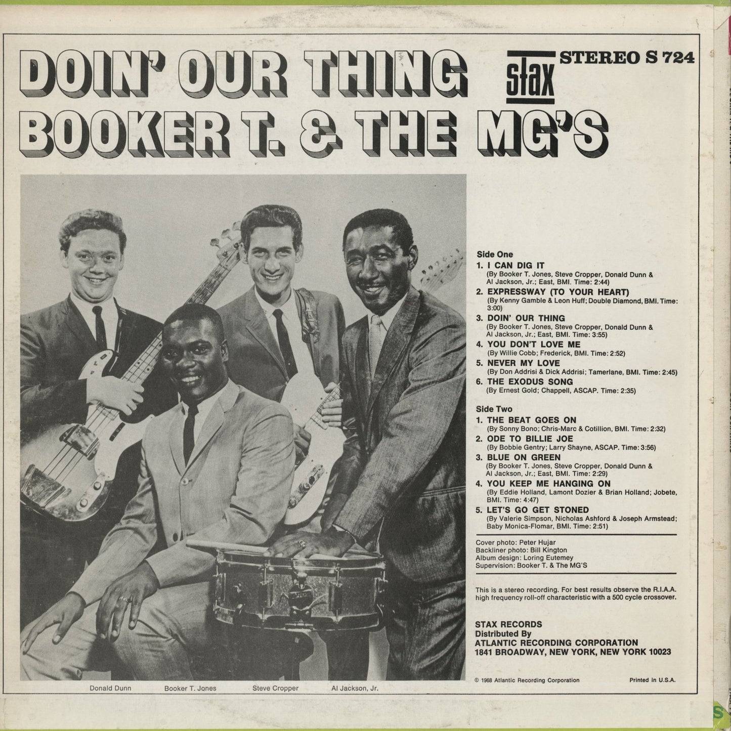 Booker T. & The M.G.'s / ブッカーT＆MGズ / Doin' Our Thing (S 724)