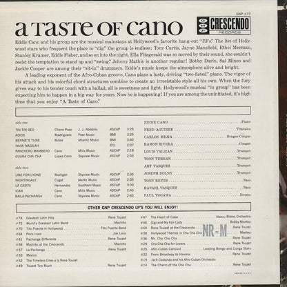 Eddie Cano / エディ・カノ / A Taste Of Cano (GNP 77)