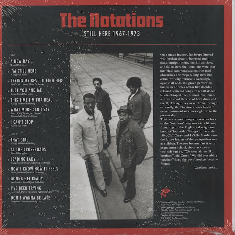 The Notations - Still Here 1967-1973 (NUM1232) 2022 US Numero Group｜新品LP ノテイションズ back