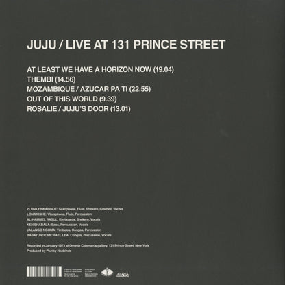 JUJU / Live At Prince Street -2LP (STRUT250LP)