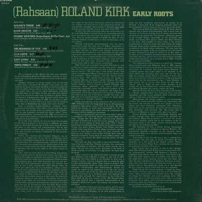 Roland Kirk / ローランド・カーク / Early Roots (BCP-6016)