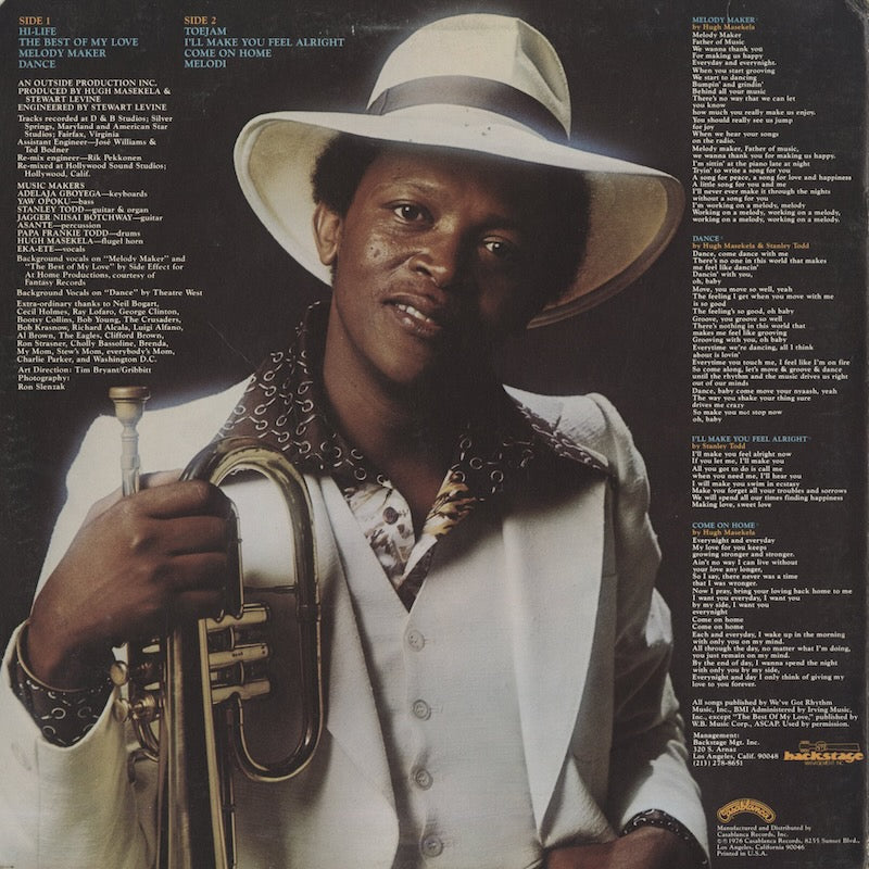 Hugh Masekela / ヒュー・マセケラ / Melody Maker (NBLP 7036)