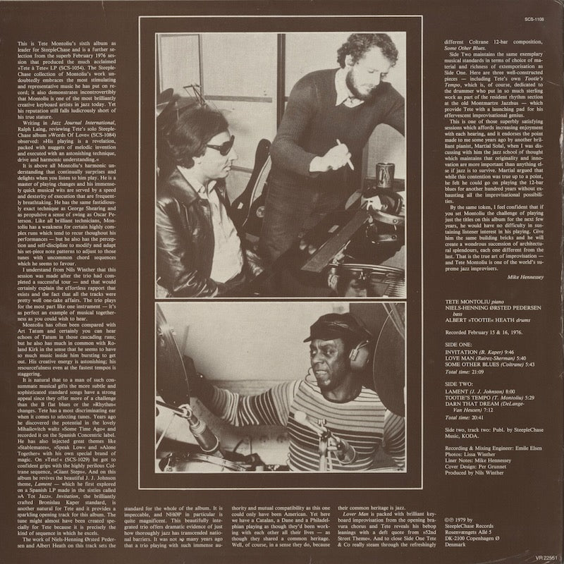 Tete Montliu / テテ・モントルー / Tootie's Tempo (SCS 1108)