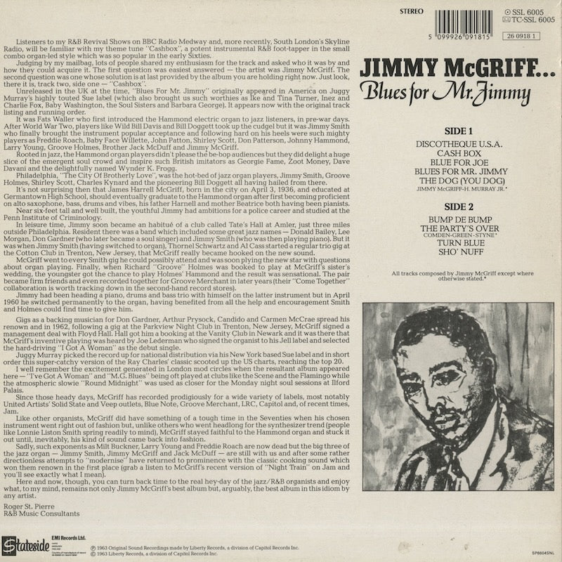 Jimmy McGriff / ジミー・マグリフ / Blues For Mr Jimmy (SSL6005)