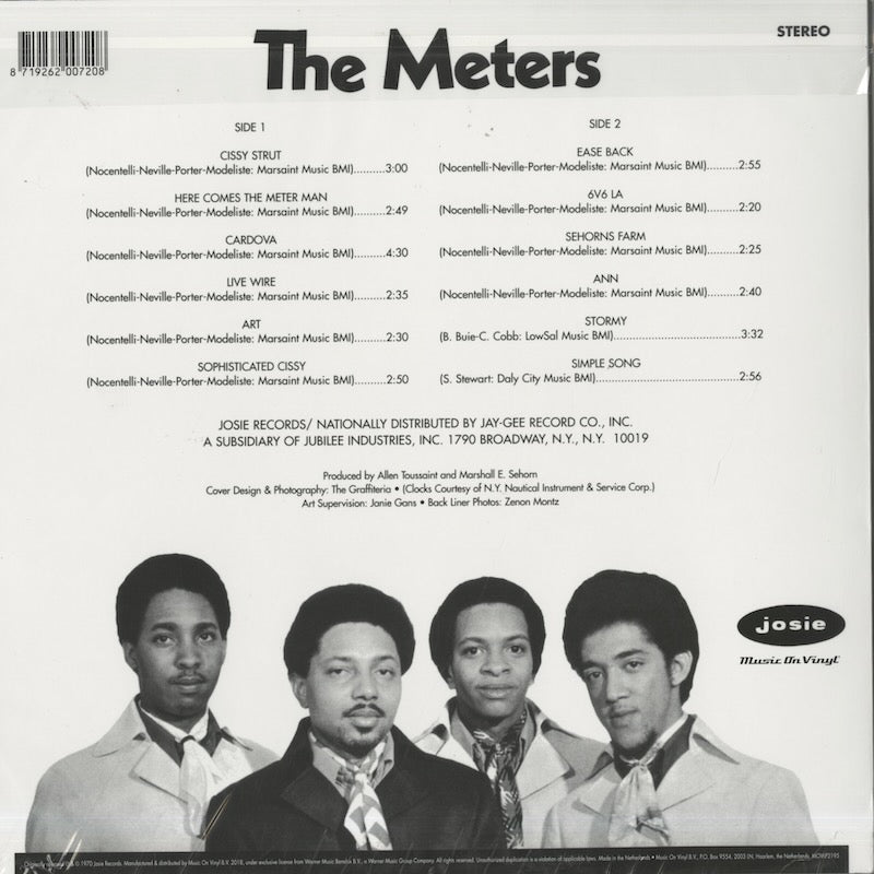 The Meters / ミーターズ / The Meters (1969) - 180g Audiophile vinyl pressing (MOVLP2105)
