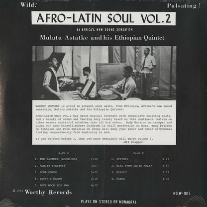 Mulatu Astatke / ムラトゥ＆ヒズ・エチオピアン・クインテット / Afro Latin Soul  Vol.2 (180g) / 1015