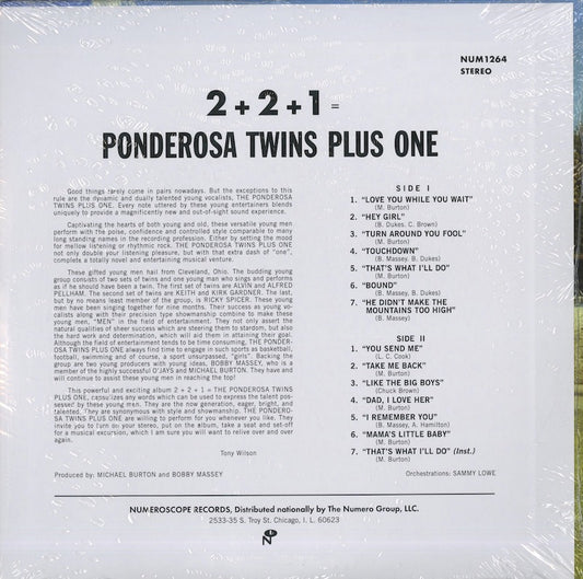 Ponderosa Twins Plus One – 2+2+1= (Ponderosa Peach Colored Vinyl) (NUM1264) 2022 US Numero Group｜新品LP back