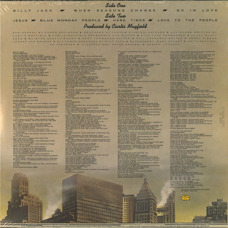 Curtis Mayfield / カーティス・メイフィールド / There's No Place Like America Today (180g) (RCV1 5001)
