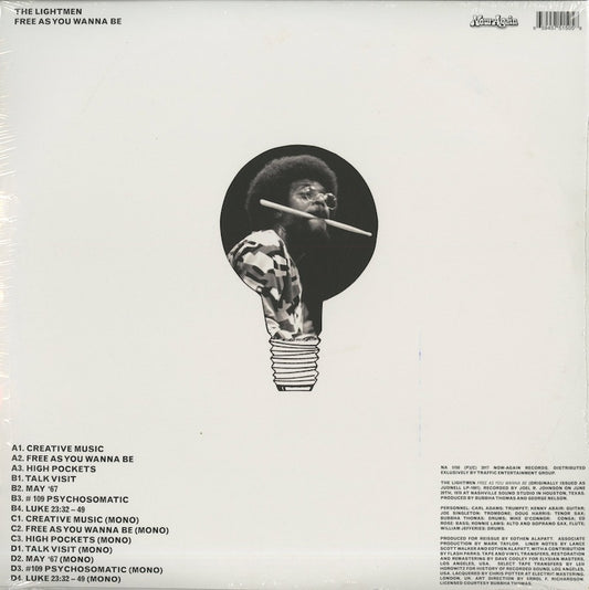 The Lightmen Plus One『Free As You Wanna Be』2017年US Now Again 2LP（NA5150）スピリチュアル・ジャズ名盤 back