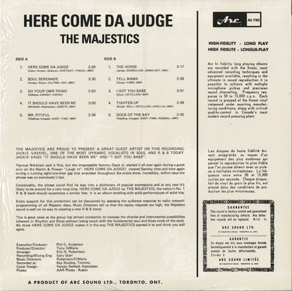 The Majestics – Here Come Da Judge (ARC780) LP US｜新品LP