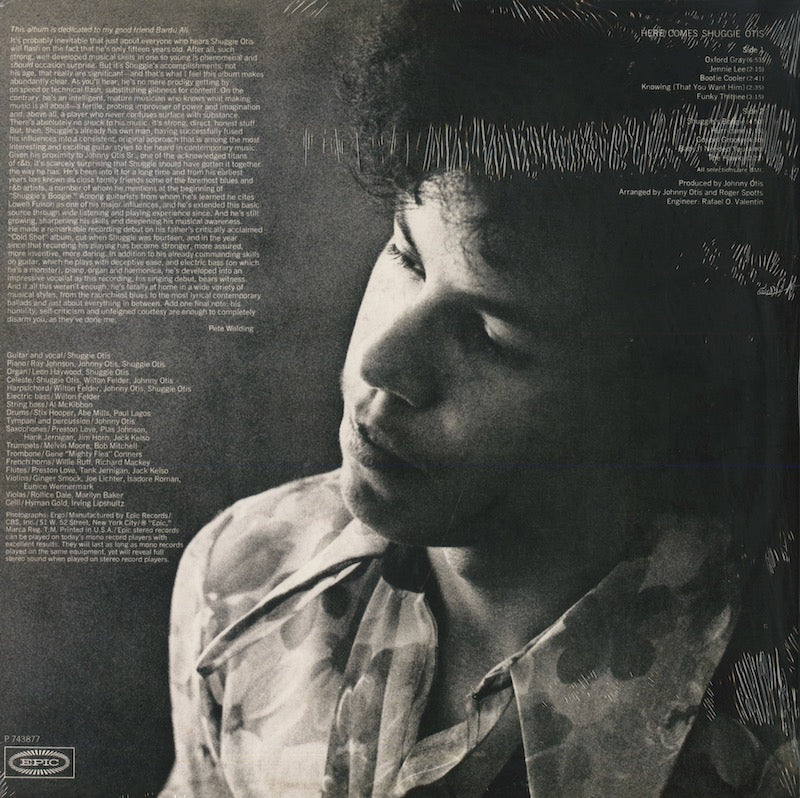 Shuggie Otis / シュギー・オーティス / Here Comes Shuggie Otis (180g) (P 743877)