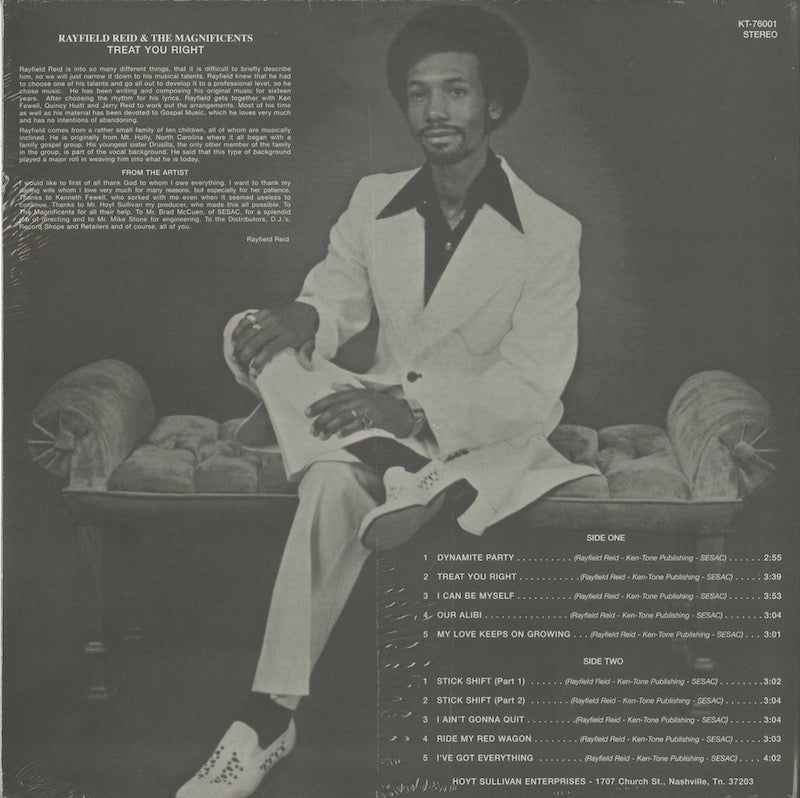 Rayfield Reid & The Magnificents / レイフィールド・ルイス / Treat You Right (76001)