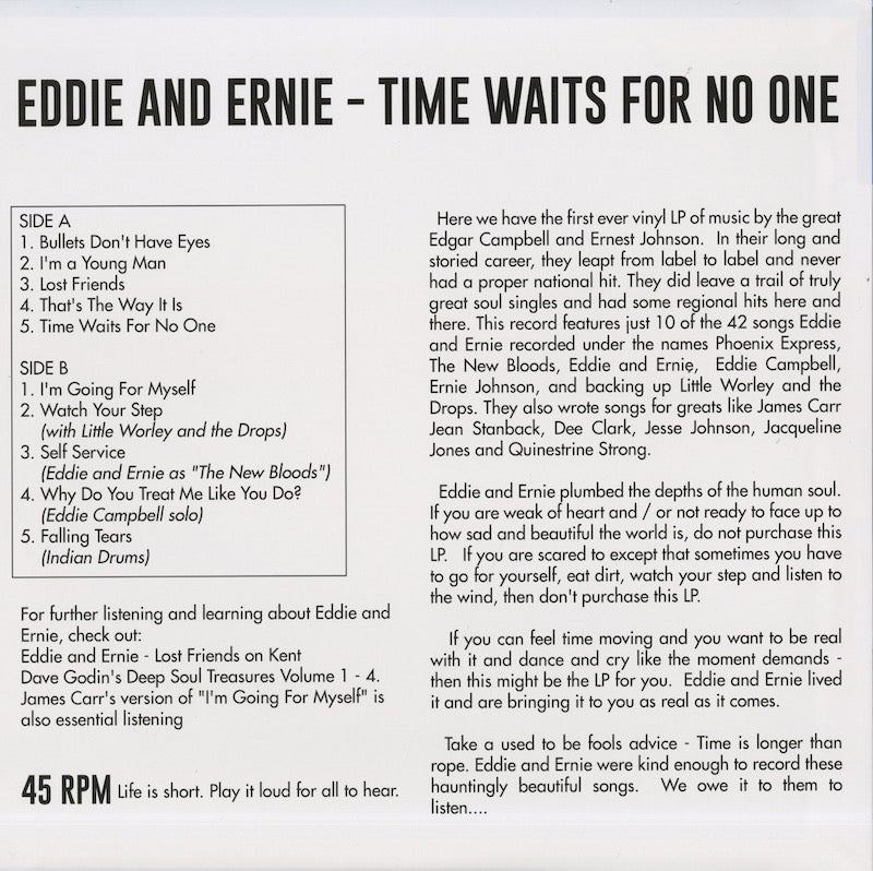 Eddie & Ernie / エディ&アーニー / Time Waits For No One (EJ-018)