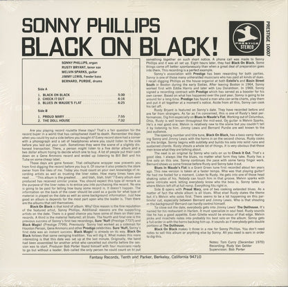 Sonny Phillips / ソニー・フィリップス / Black On Black!