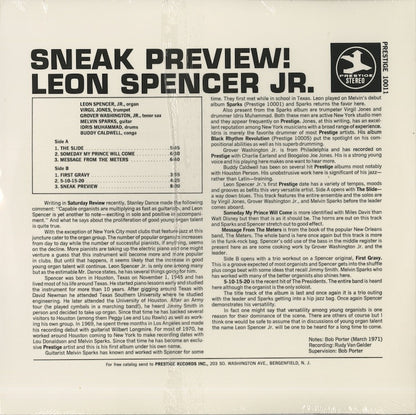 Leon Spencer Jr. / レオン・スペンサー / Sneak Preview! (PR10011)
