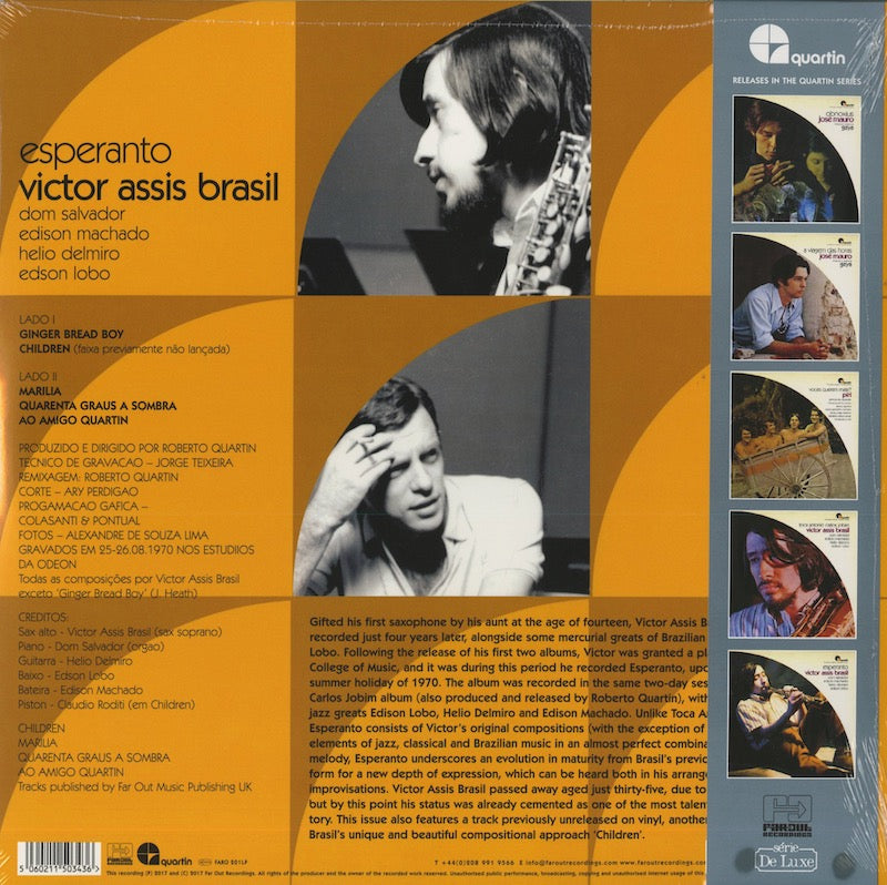 Victor Assis Brasil - Esperanto (FARO201LP) LP 2017 UK Far Out Recordings｜新品LP back