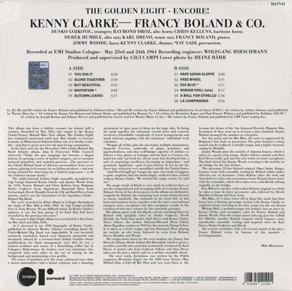 The Kenny Clarke–Francy Boland & Co. – The Golden Eight - Encore! (RW129LP) ITA Rearward｜新品LP