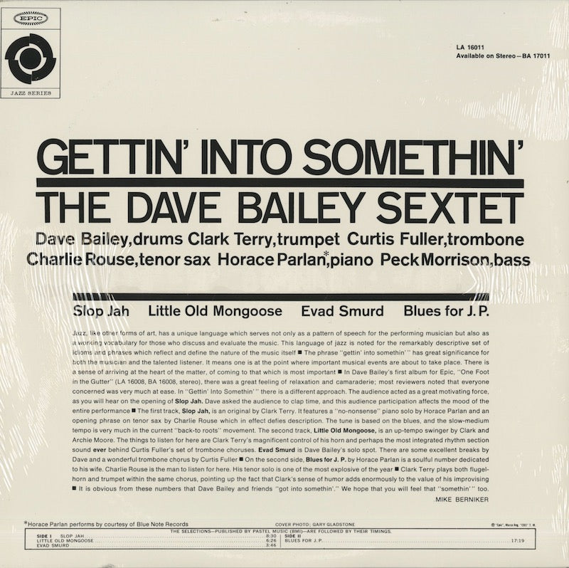 Dave Bailey / デイブ・ベイリー / Gettin' Into Somethin' (180g)