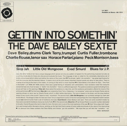 Dave Bailey / デイブ・ベイリー / Gettin' Into Somethin' (180g)