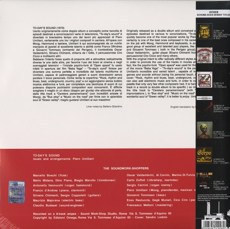 Piero Umiliani / ピエロ・ウミリアーニ / To-Day's Sound -2LP (SCEB928LP)