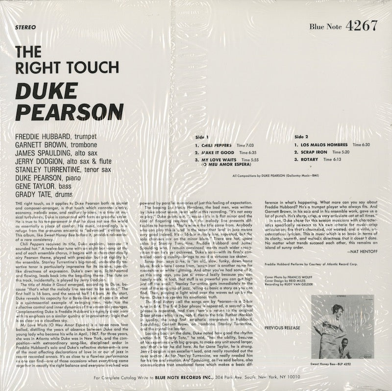 Duke Pearson / デューク・ピアソン / The Right Touch