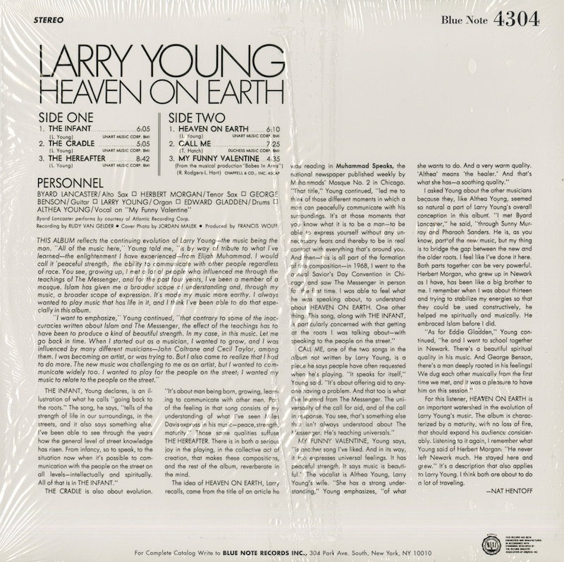 Larry Young / ラリー・ヤング / Heaven On Earth (4304)