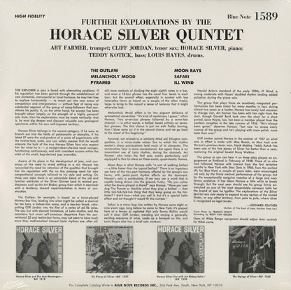 Horace Silver / ホレス・シルヴァー / Further Explorations By The Horace Silver Quintet (1589)