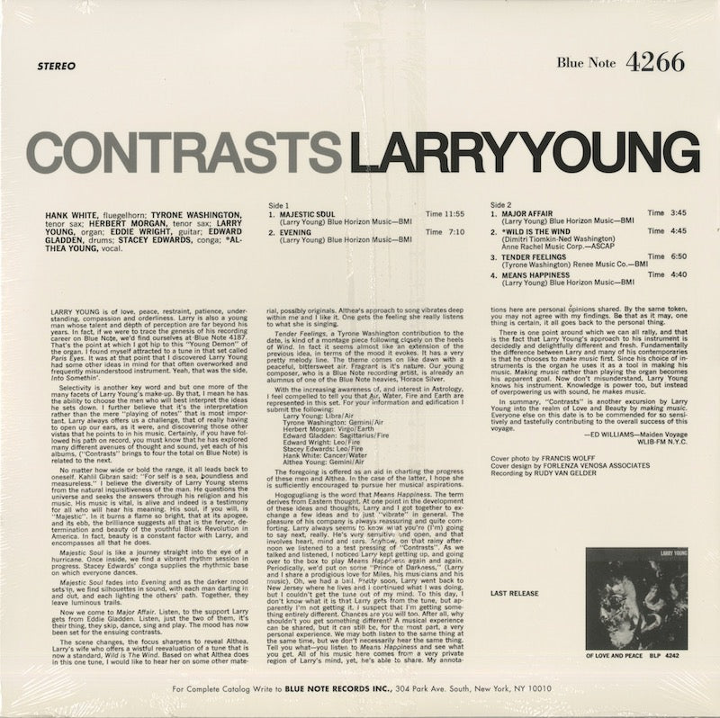 Larry Young / ラリー・ヤング / Contrasts (4266)