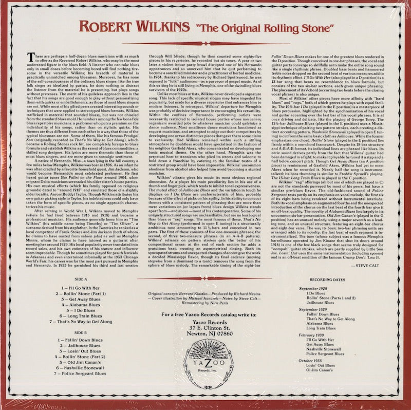 Robert Wilkins / ロバート・ウィルキンス / The Original Rolling Stone (180g) (1077)