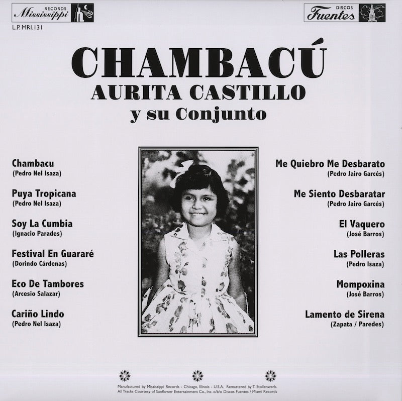 Aurita Castillo Y Su Conjunto - Chambacu (MRI-131) 2021 US Mississippi Records｜新品LP CUMBIA back