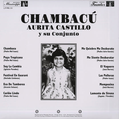 Aurita Castillo Y Su Conjunto - Chambacu (MRI-131) 2021 US Mississippi Records｜新品LP CUMBIA back