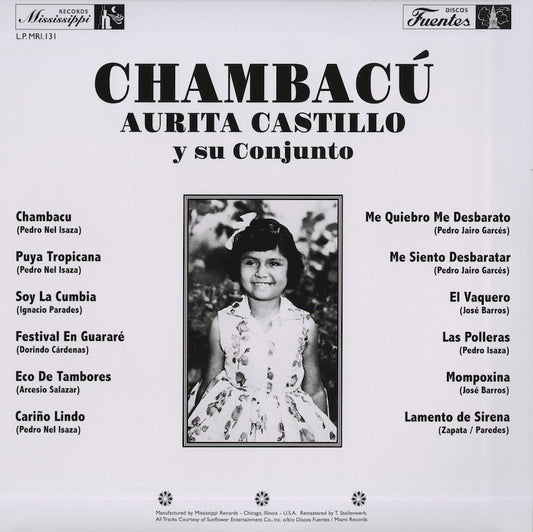 Aurita Castillo Y Su Conjunto - Chambacu (MRI-131) 2021 US Mississippi Records｜新品LP CUMBIA back