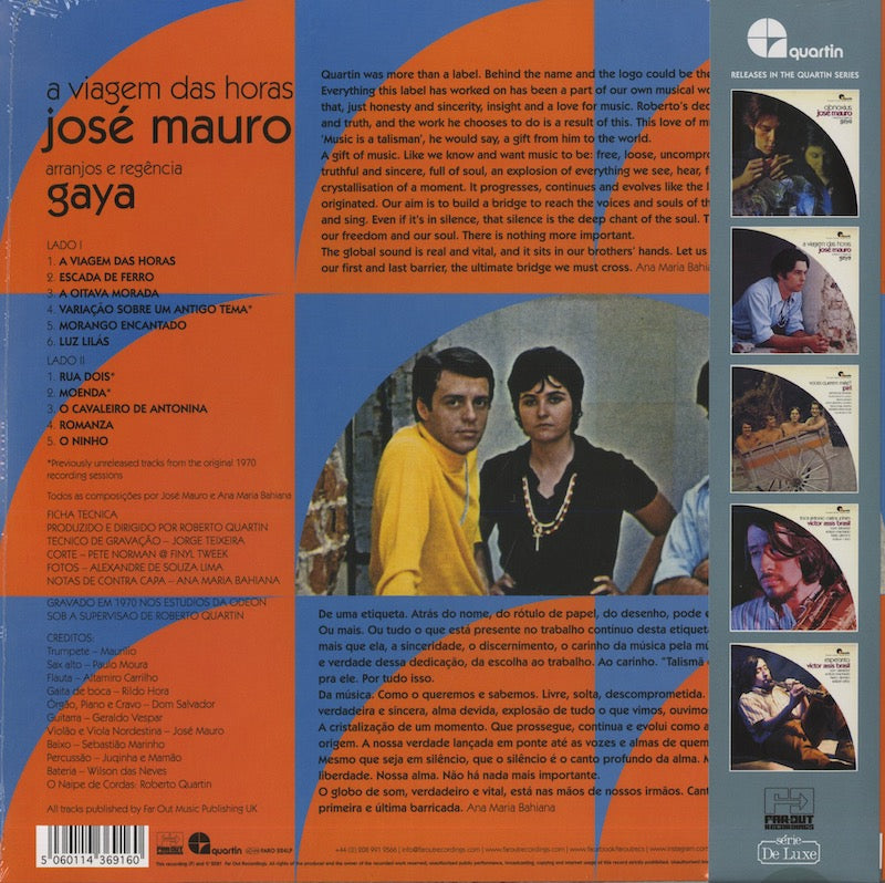 Jose Mauro  / ジョゼ・マウロ / A Viagem Das Horas (180g) (FARO224LP)