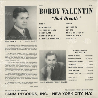 Bobby Valentin / ボビー・ヴァレンティン / Bad Breath (335)