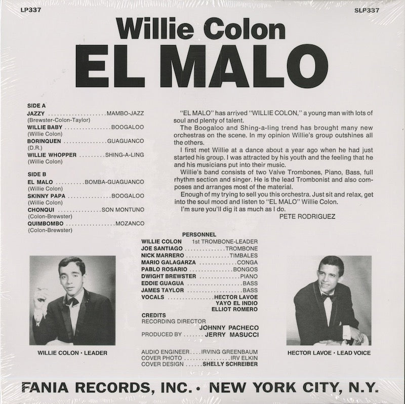 Willie Colon / ウィリー・コロン / El Malo (337)