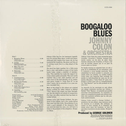 Johnny Colon / ジョニー・コロン / Boogaloo Blues (1004)