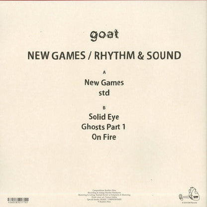 goat / ゴート / New Games / Rhythm & Sound (EM1170LP)