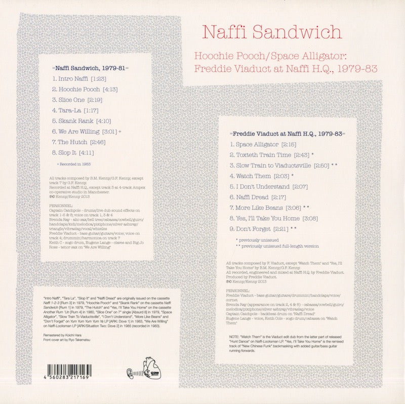 Naffi Sandwich / ナッフィー・サンドウィッチ / Hoochie Pooch / Space Alligator: Freddie Viaduct At Naffi H.Q., 1979-83 (EM1116LP)