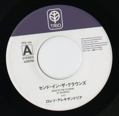 Lorez Alexandria – Send In The Clowns / Change Partners (OTS-146) 7inch 2019 JPN Trio Records｜新品7inch