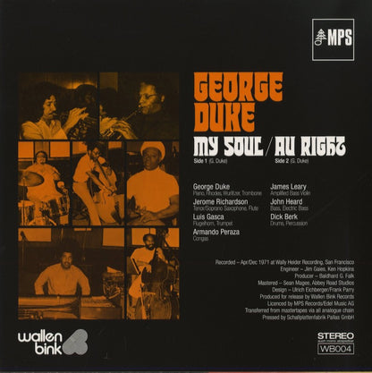 George Duke / ジョージ・デューク / My Soul / Au Right -7 (WB004)